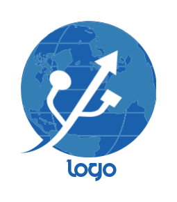 internet logo of a globe with connection arrow