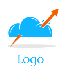 investment logo icon graph arrow in cloud - logodesign.net