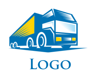 logistics logo online half shade cargo truck - logodesign.net