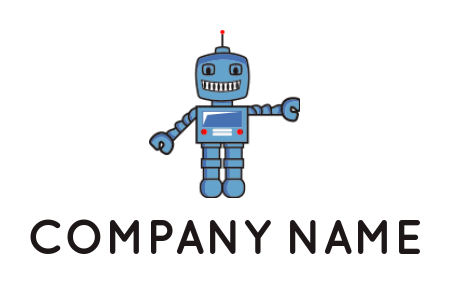 games logo maker happy toy robot - logodesign.net