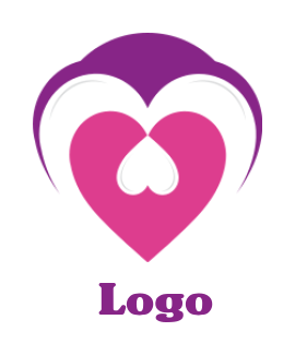 make a dating logo heart inside another heart
