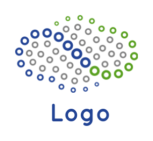 IT logo icon hitech cloud circles - logodesign.net