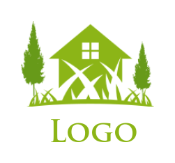 make a property logo home gardening with trees