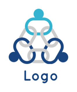 design an employment logo interlinking chain of abstract people