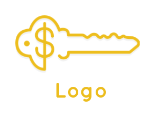 real estate logo key with dollar sign