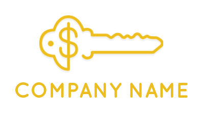 real estate logo key with dollar sign