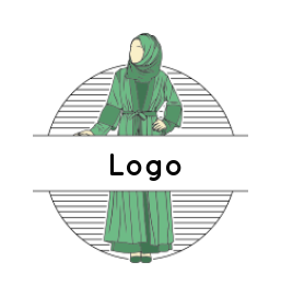 fashion logo lady wearing hijab clothing
