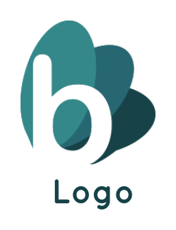 Letter B logo image inside three oval shapes