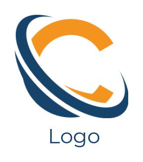 Letter C logo icon with swoosh