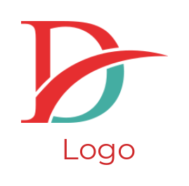 Letter D logo icon incorporated with swoosh 