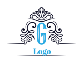 artistic logo icon Letter G with ornaments