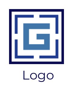 Generate a Letter G logo inside frame