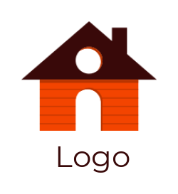 Letter I logo online incorporated with house