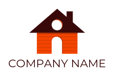 Letter I logo online incorporated with house
