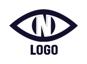 create a Letter N logo incorporated with eye