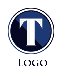 Make a Letter T logo inside circle