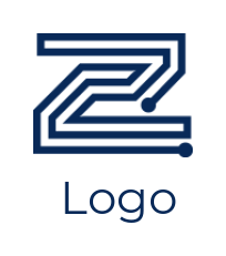 Design a Letter Z logo made of tech wires
