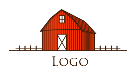 agriculture logo line art abstract farmhouse 