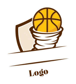 sports logo line art baseball tornado in shield