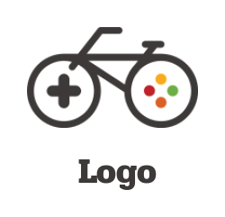 make a games logo controller merged with bicycle