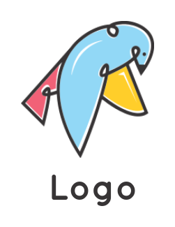 generate a pet logo of a line art hummingbird