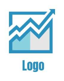 investment logo online line graph in square - logodesign.net