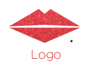 generate a beauty logo online lips with mole