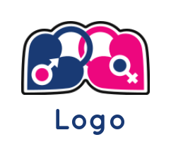 make a matchmaking logo male and female sign in heart locks for relationship and matchmaking