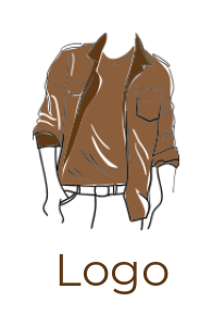 design an apparel logo man torso wearing t-shirt and jacket