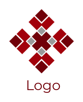 design a landscape logo of contemporary abstract squares 
