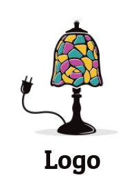home improvement logo of mosaic lamp with cord