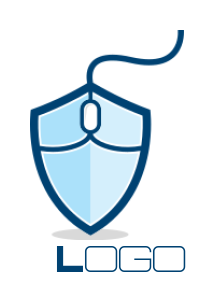  IT and internet logo of mouse forming shield
