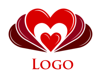 matchmaking logo template multiple hearts - logodesign.net