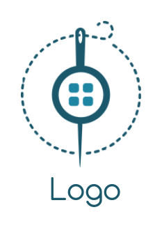apparel logo icon needle thread around button - logodesign.net