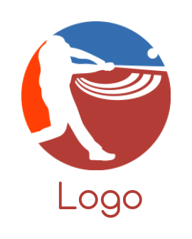 fitness logo negative space baseball player