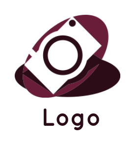 photography logo negative space camera ellipse