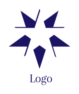 generate an advertising logo negative space star inside star 