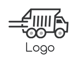 logistics logo icon newspaper delivery truck