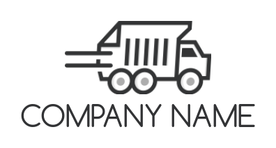 logistics logo icon newspaper delivery truck