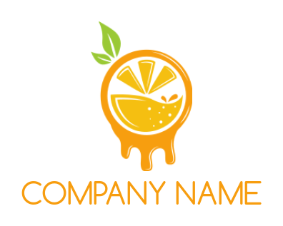 restaurant logo image orange juice splash within a slice - logodesign.net
