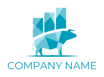 animal logo image origami bars on bull - logodesign.net