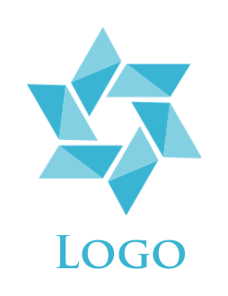 arts logo maker origami shutter forming flower - logodesign.net