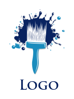 create an arts logo paint brush with splash - logodesign.net