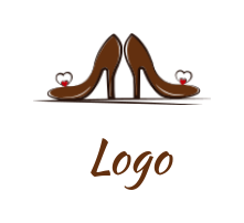 fashion logo online pair of high heel shoes - logodesign.net