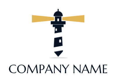 consulting logo online of pen lighthouse beacon