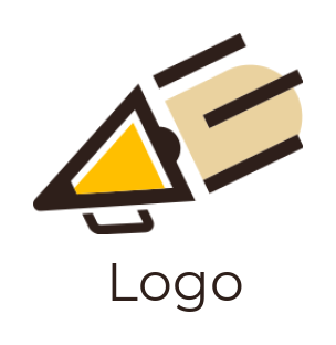 communication logo template pencil loudspeaker