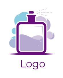 beauty logo perfume bottle with fragrance