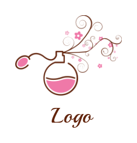 make a beauty logo perfume bottle with ornaments - logodesign.net