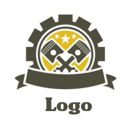 make an auto logo piston gear - logodesign.net