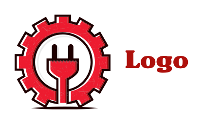 generate an engineering logo of plug in gear